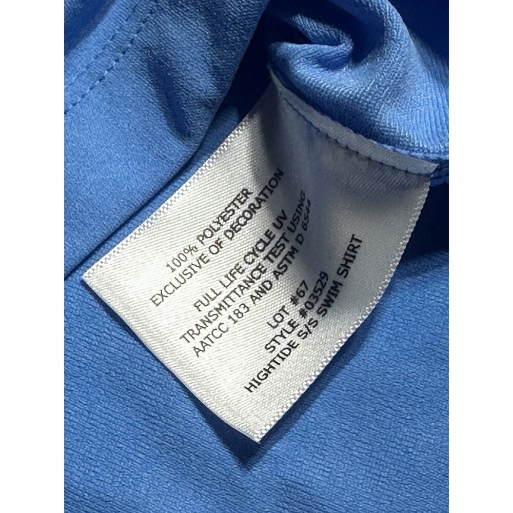 Coolibar Men's Suze XXL 2XL Hightide Short Sleeve Swim Shirt UPF 50+ Blue - Picture 6 of 8